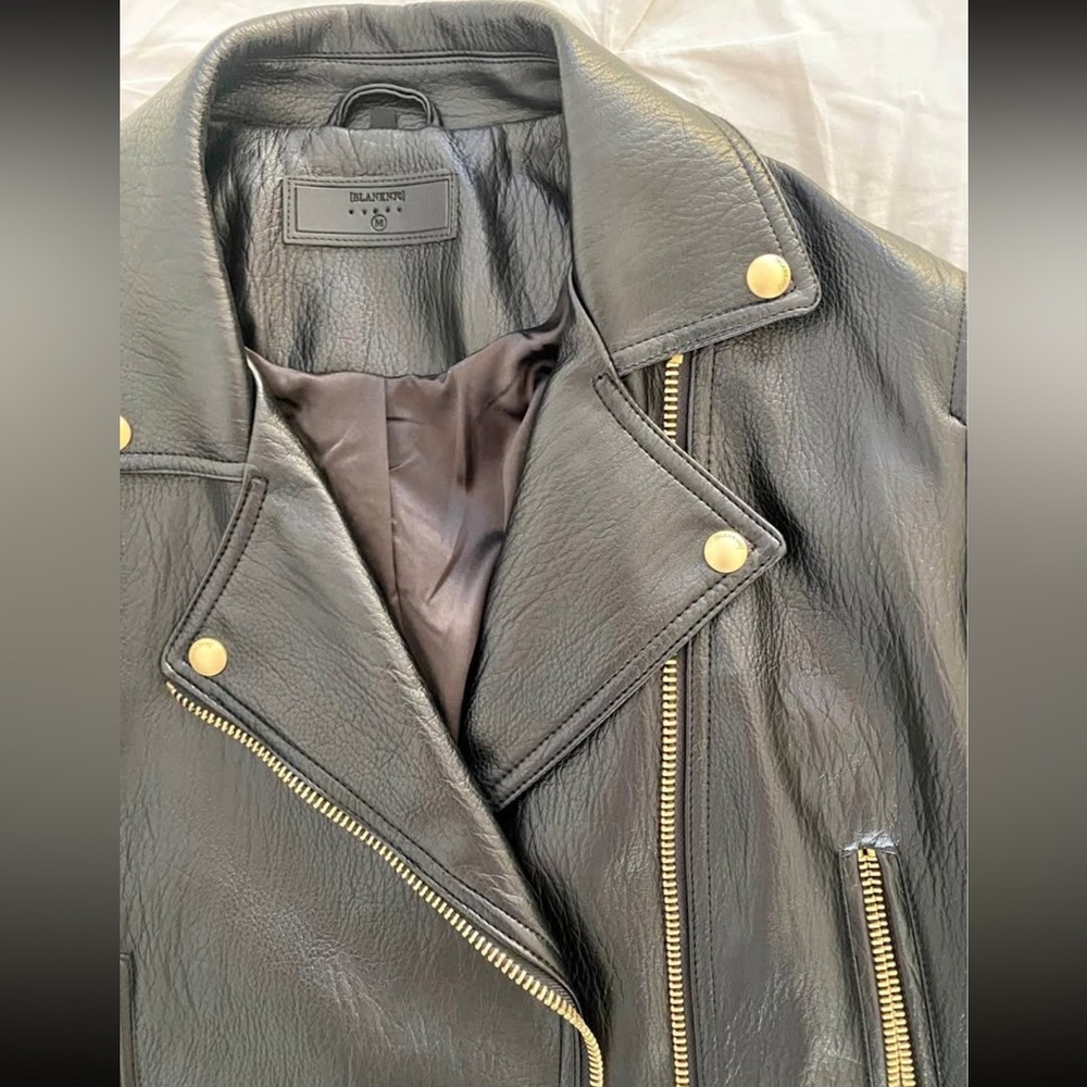 Blank NYC black Faux Leather Moto Jacket